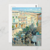 Aussicht auf eine Stadt in Südfrankreich durch Chi Postkarte (Vorne/Hinten)