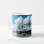 Aussicht auf eine Viktorianische Panzerfledermaus Kaffeetasse (Vorderseite Links)