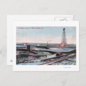 Aussicht auf einen Gusher in Lucile Oil Well Postkarte (Vorne/Hinten)