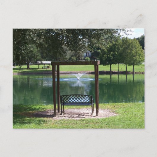 Aussicht auf einen kleinen See Postkarte (Vorderseite)