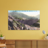 Aussicht auf einen Logging-Zug über die Elk-Creek- Leinwanddruck (Insitu (Wohnzimmer))