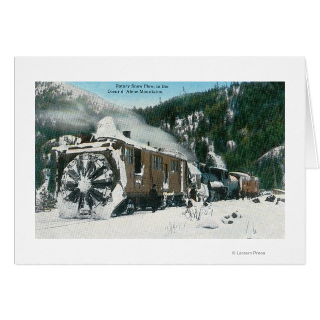 Aussicht auf einen Rotary-Schneepflug in den Berge (Vorderseite (Horizontal))