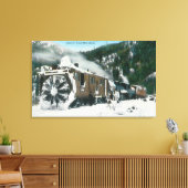 Aussicht auf einen Rotary-Schneepflug in den Berge Leinwanddruck (Insitu (Wohnzimmer))