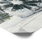 Aussicht auf einen Rotary-Schneepflug in den Berge Poster (Ecke)