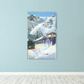 Aussicht auf einen US-Waldschutzhütter Leinwanddruck (Insitu (Holzboden))