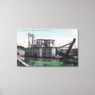 Aussicht auf El Oro # 2 Gold DredgerOroville, CA Leinwanddruck