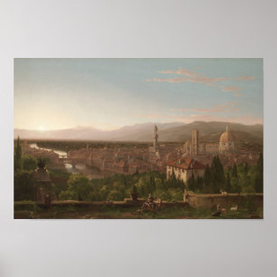 Aussicht auf Florenz - Thomas Cole Print Poster