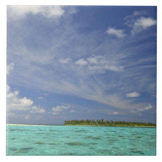 Aussicht auf Funadoo Island von Funadovilligilli 3 Fliese (Vorderseite)