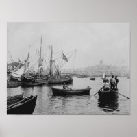 Aussicht auf Galata in Istanbul vom Hafen von Sirk