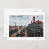 Aussicht auf Gewerkschaft Bahnhof Bahnhof Postkarte (Vorne/Hinten)