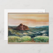 Aussicht auf Glasshouse Mountains Ankündigungspostkarte (Vorne/Hinten)