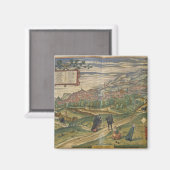 Aussicht auf Granada Magnet (Vorderseite/Rückseite)