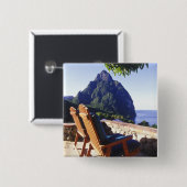 Aussicht auf Gros Piton vom Stonefield Anwesen Vil Button (Vorne & Hinten)