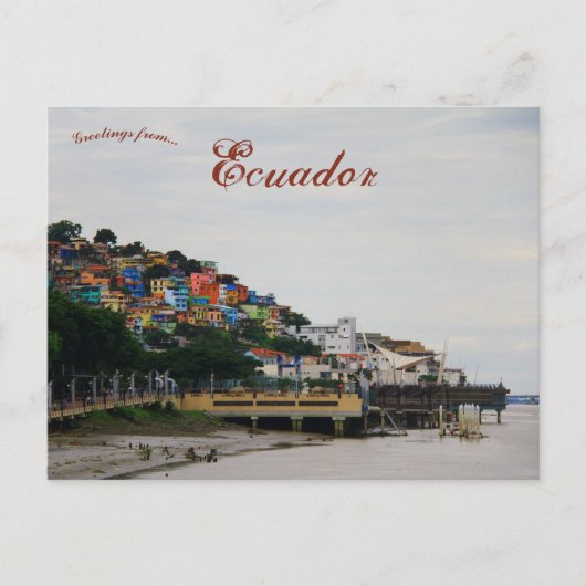Aussicht auf Guaiaquil Ecuador Postkarte (Vorderseite)
