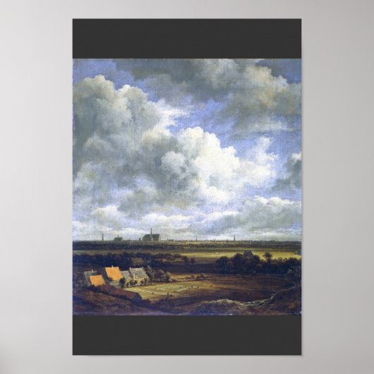 Aussicht auf Haarlem von Ruisdael Jacob Isaacksz.  Poster (Vorne)