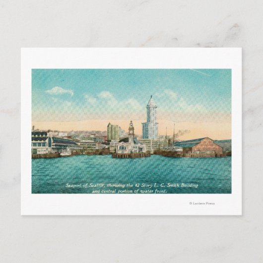 Aussicht auf Hafen und Smith Postkarte (Vorderseite)