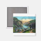 Aussicht auf Harpers Ferry, Va. -1907 Magnet (Vorderseite/Rückseite)