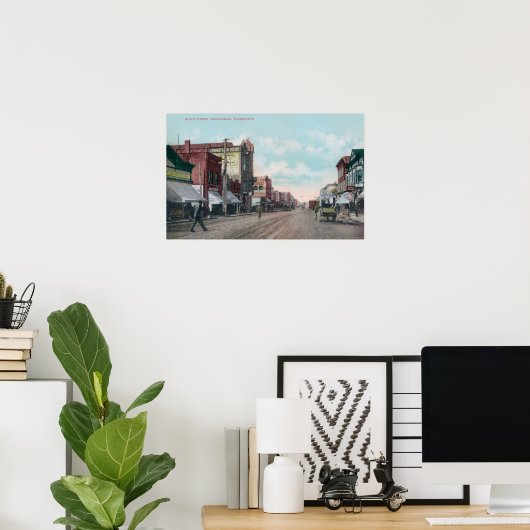 Aussicht auf Holly StreetBellingham, WA Poster (Heimbüro)