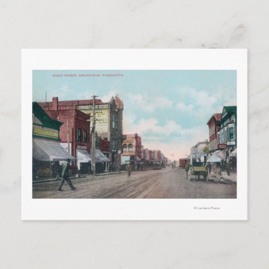 Aussicht auf Holly StreetBellingham, WA Postkarte (Vorderseite)