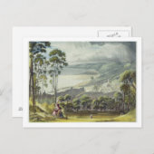 Aussicht auf Honfleur, aus "Sicht auf die Seine", Postkarte (Vorne/Hinten)