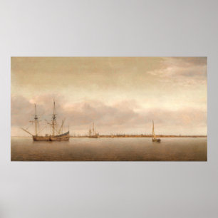 Aussicht auf Hoorn - Abraham de Verwer Kunstgewerb Poster