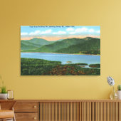 Aussicht auf Indianersee und Schneeberg Leinwanddruck (Insitu (Wohnzimmer))