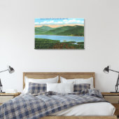 Aussicht auf Indianersee und Schneeberg Leinwanddruck (Insitu (Schlafzimmer))