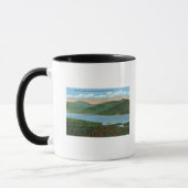 Aussicht auf Indianersee und Schneeberg Tasse (Links)