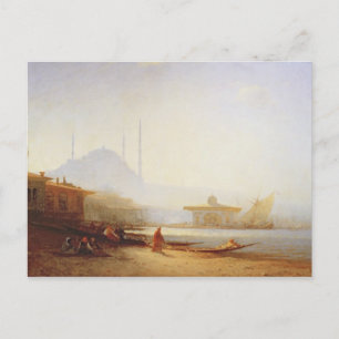 Aussicht auf Istanbul, 1864 (Öl auf Leinwand) Postkarte