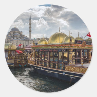 Aussicht auf Istanbul (Türkei) Runder Aufkleber