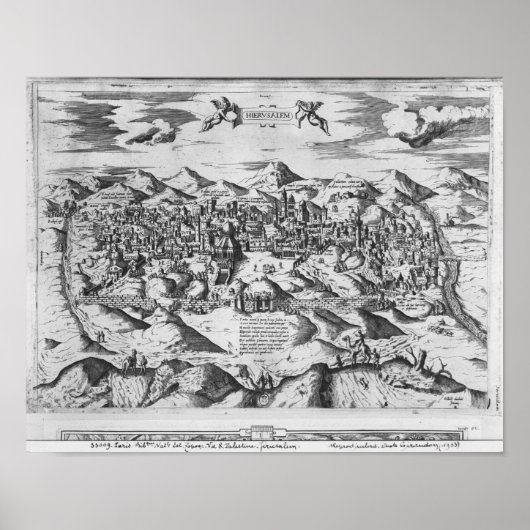 Aussicht auf Jerusalem, 1570 ? Poster (Vorne)