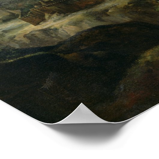 Aussicht auf Jerusalem aus dem Tal von JehoShaphat Poster (Ecke)