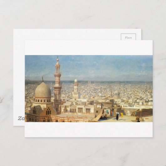 Aussicht auf Kairo von Jean-Leon Gerome Postkarte (Vorne/Hinten)