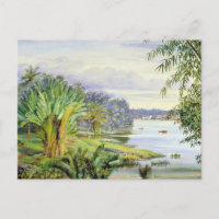 Aussicht auf Kuchine und Fluss, Sarawak, Borneo