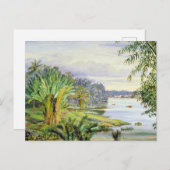 Aussicht auf Kuchine und Fluss, Sarawak, Borneo Postkarte (Vorne/Hinten)