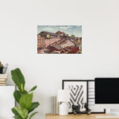 Aussicht auf Landung und Pavillon des Schiffes Poster (Heimbüro)