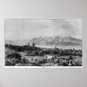 Aussicht auf Lausanne Poster