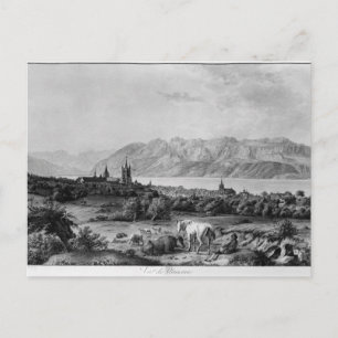 Aussicht auf Lausanne Postkarte