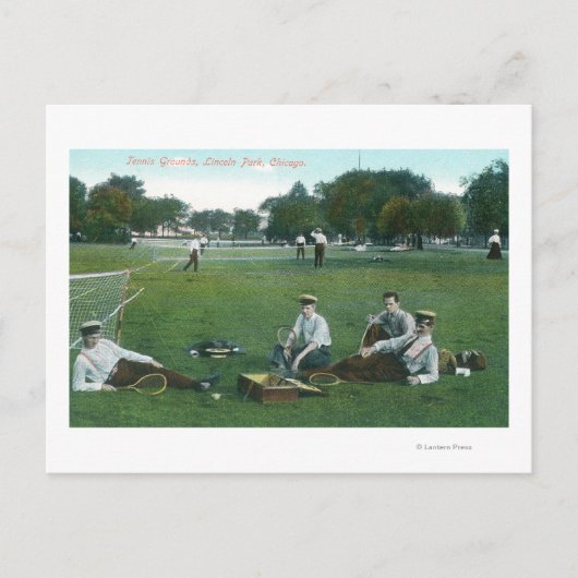 Aussicht auf Lincoln Park Tennis GroundsChicago, I Postkarte (Vorderseite)