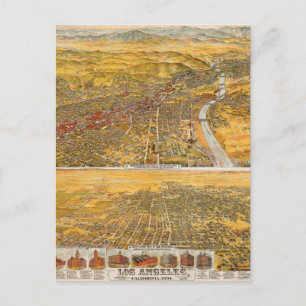 Aussicht auf Los Angeles, 1894 Postkarte