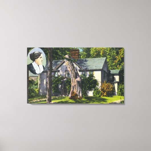 Aussicht auf Louisa May Alcott House Leinwanddruck (Vorderseite)