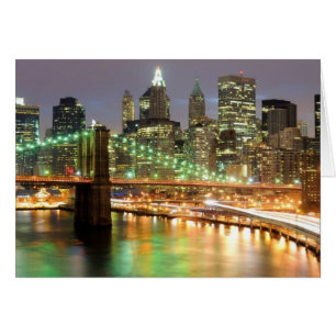 Aussicht auf Lower Manhattan und die Brooklyn Brid
