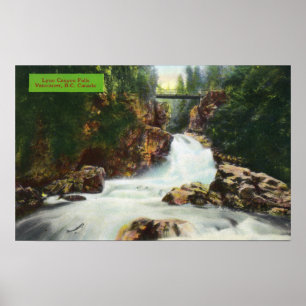 Aussicht auf Lynn Canyon Falls Poster