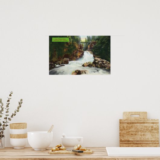 Aussicht auf Lynn Canyon Falls Poster (Küche)