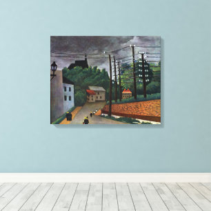Aussicht auf Malakoff von Henri Rousseau, Vintage Leinwanddruck