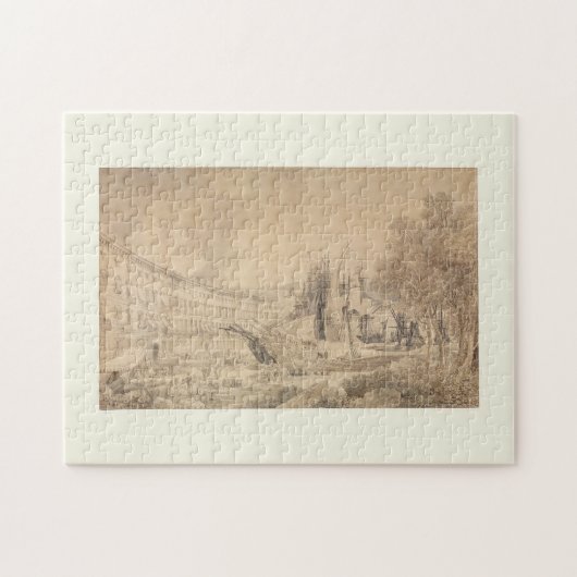 Aussicht auf Messina Harbour - Louis Francois Cass Puzzle (Horizontal)