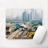 Aussicht auf Metrolinie und Wolkenkratzer Mousepad (Mit Mouse)