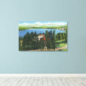 Aussicht auf Mirror Lake und Mirror Lake Inn Leinwanddruck (Insitu (Holzboden))