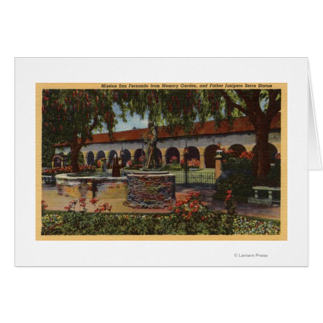 Aussicht auf Mission, Gedächtnisgarten, Serra-Stat (Vorderseite (Horizontal))