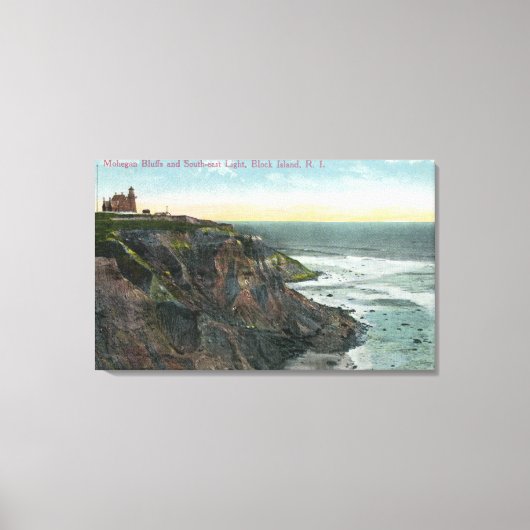 Aussicht auf Mohegan Bluffs und Südosten Leinwanddruck (Vorderseite)